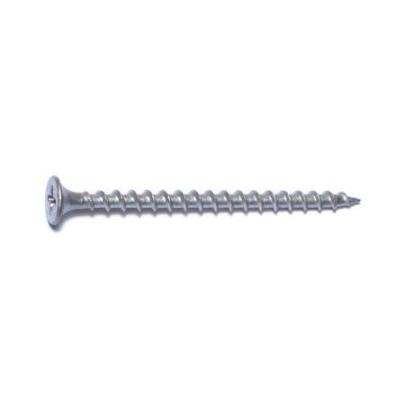 Buildright Deck Screw, #6 x 2-1/4 in, Steel, Flat Head, Phillips Drive, 840 PK 08165
